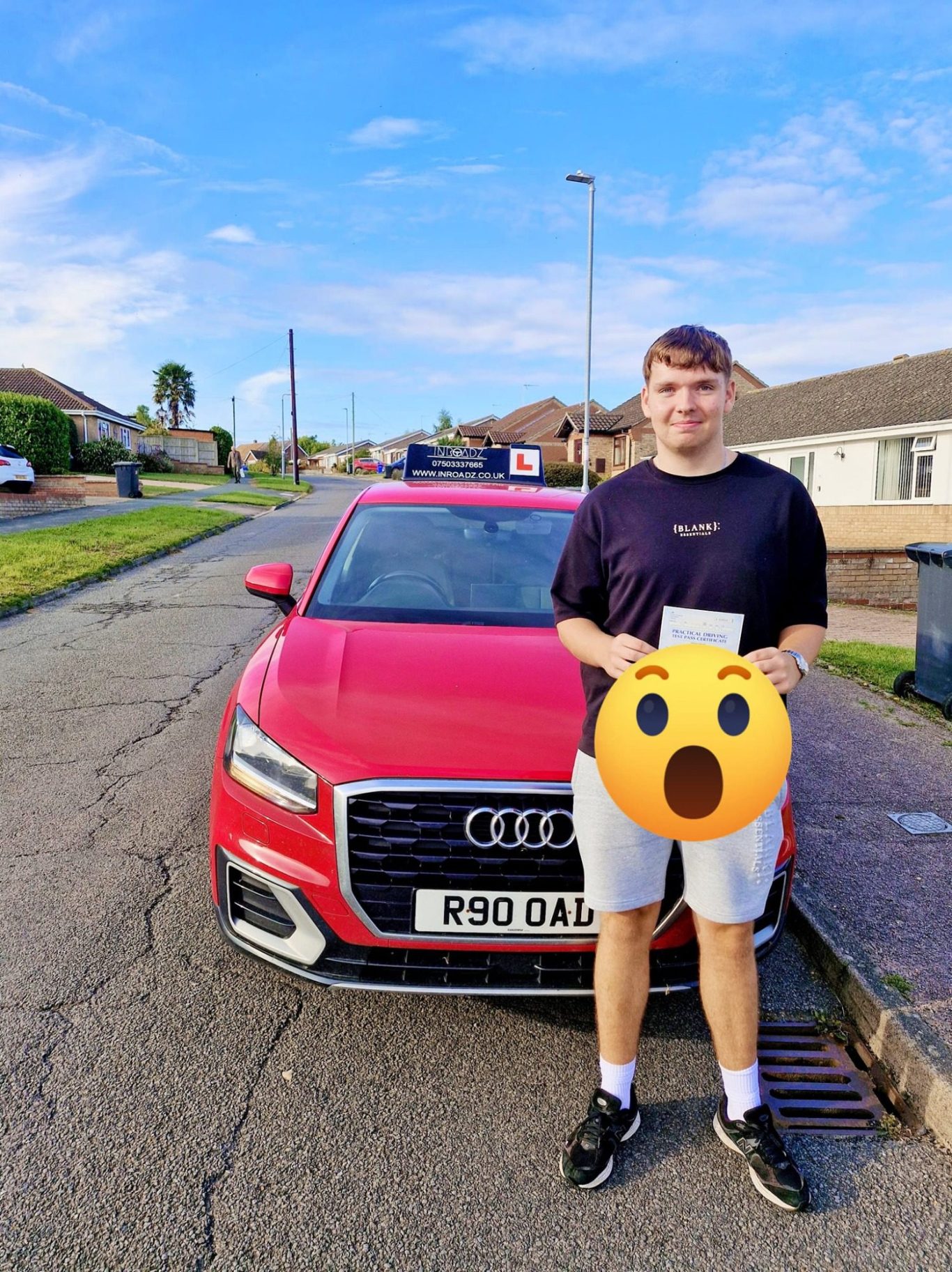 Massive congratulations and time to say good bye to Alan, Alan got through the nerves and got that all important pass with just a few minors